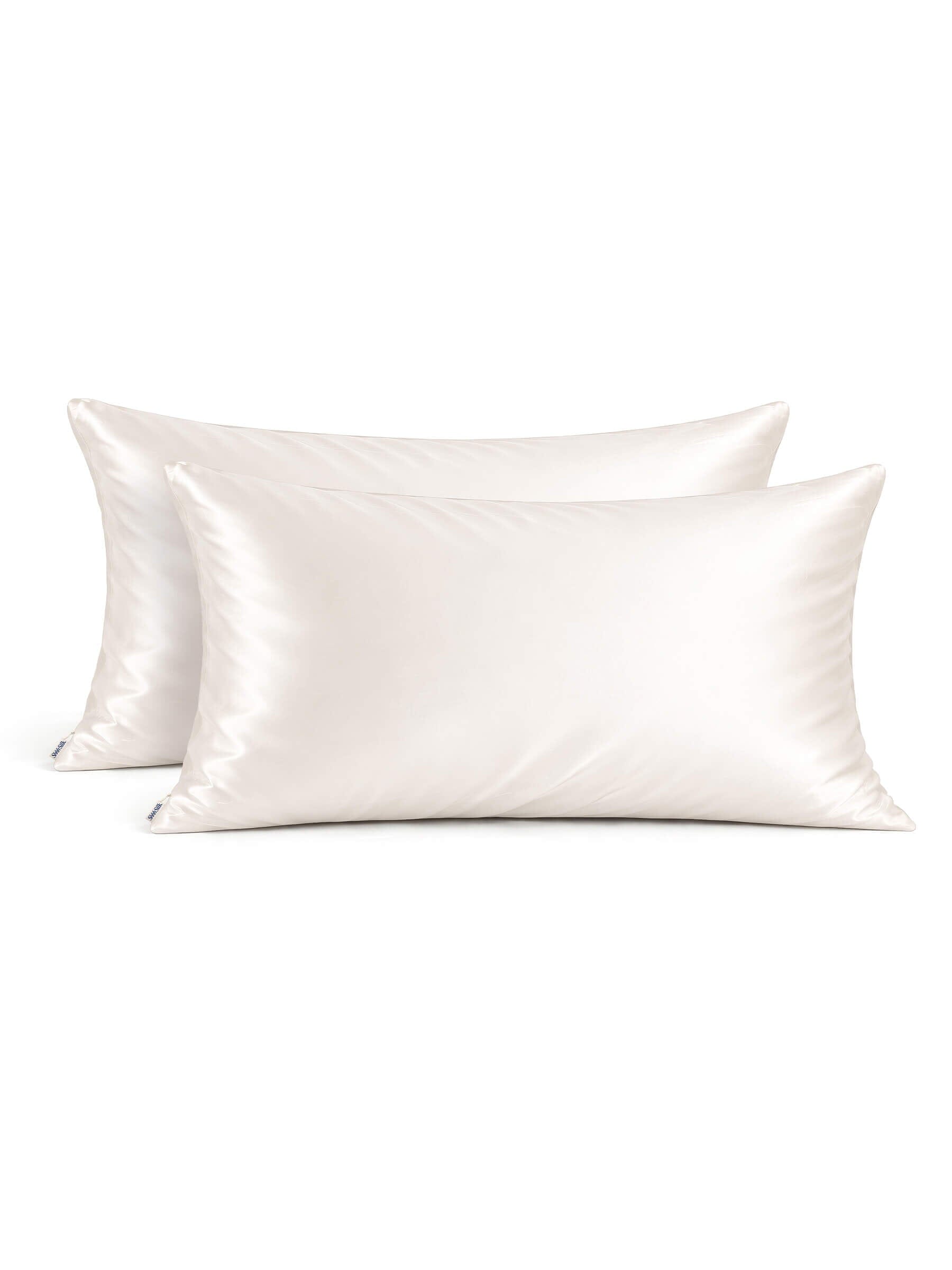 2 Nude Silk Pillowcases - King Size - Zippered