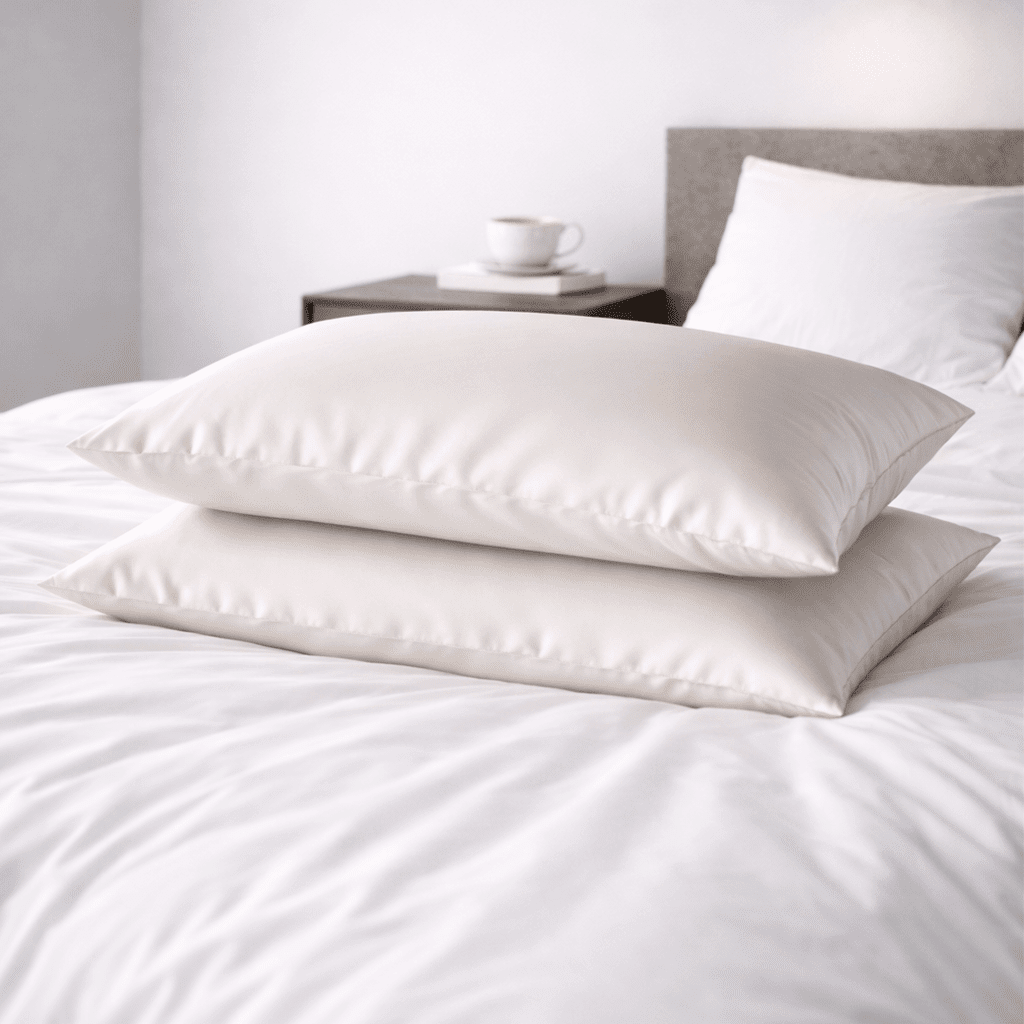 2 Off White Silk Pillowcases - Queen Size - Zippered
