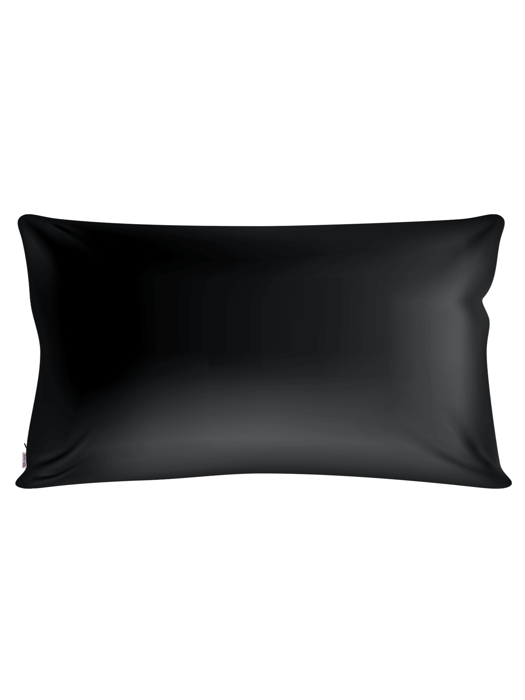 Black Silk Pillowcase - King Size - Zippered