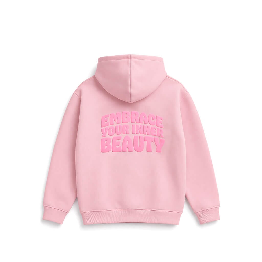 Pink Silk Lined Hoodie - Inner Beauty