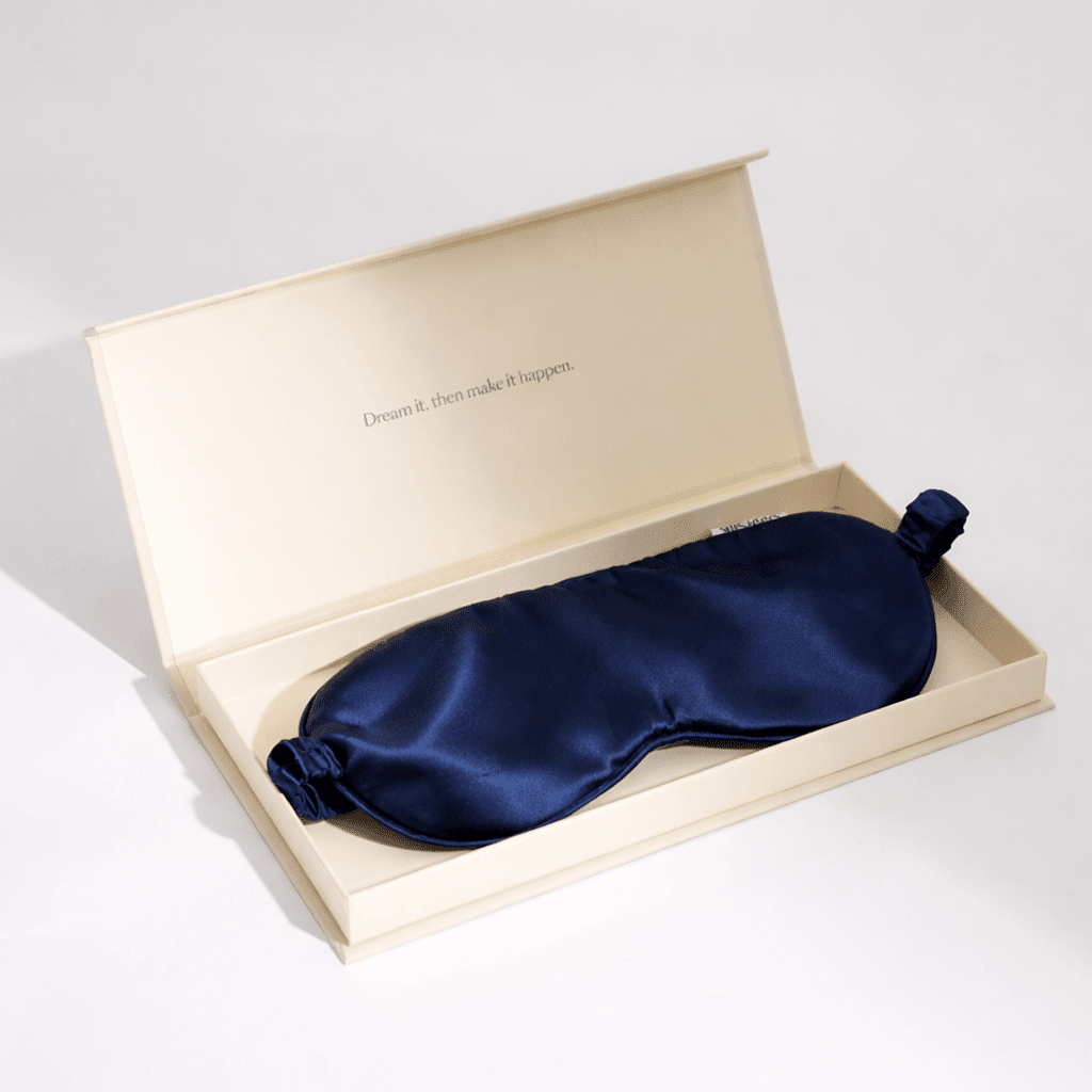 Navy Silk Sleep Mask