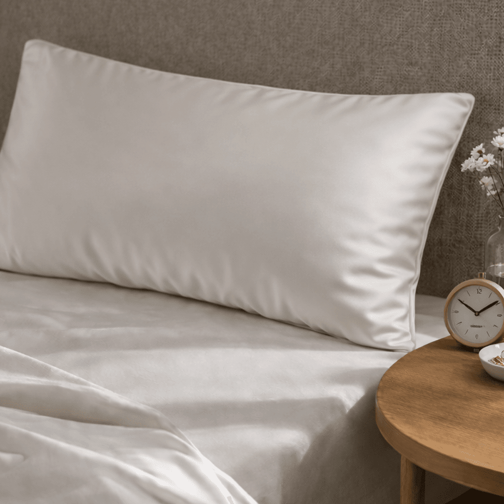 Off White Silk Pillowcase - King Size - Zippered