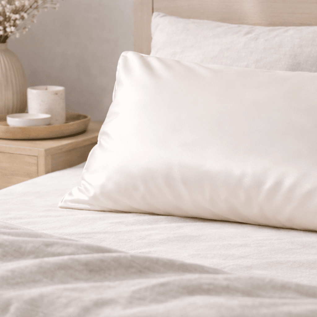 Shhh Silk Single White Silk Pillowcase | Silk Pillowcase, image size:1024x1024