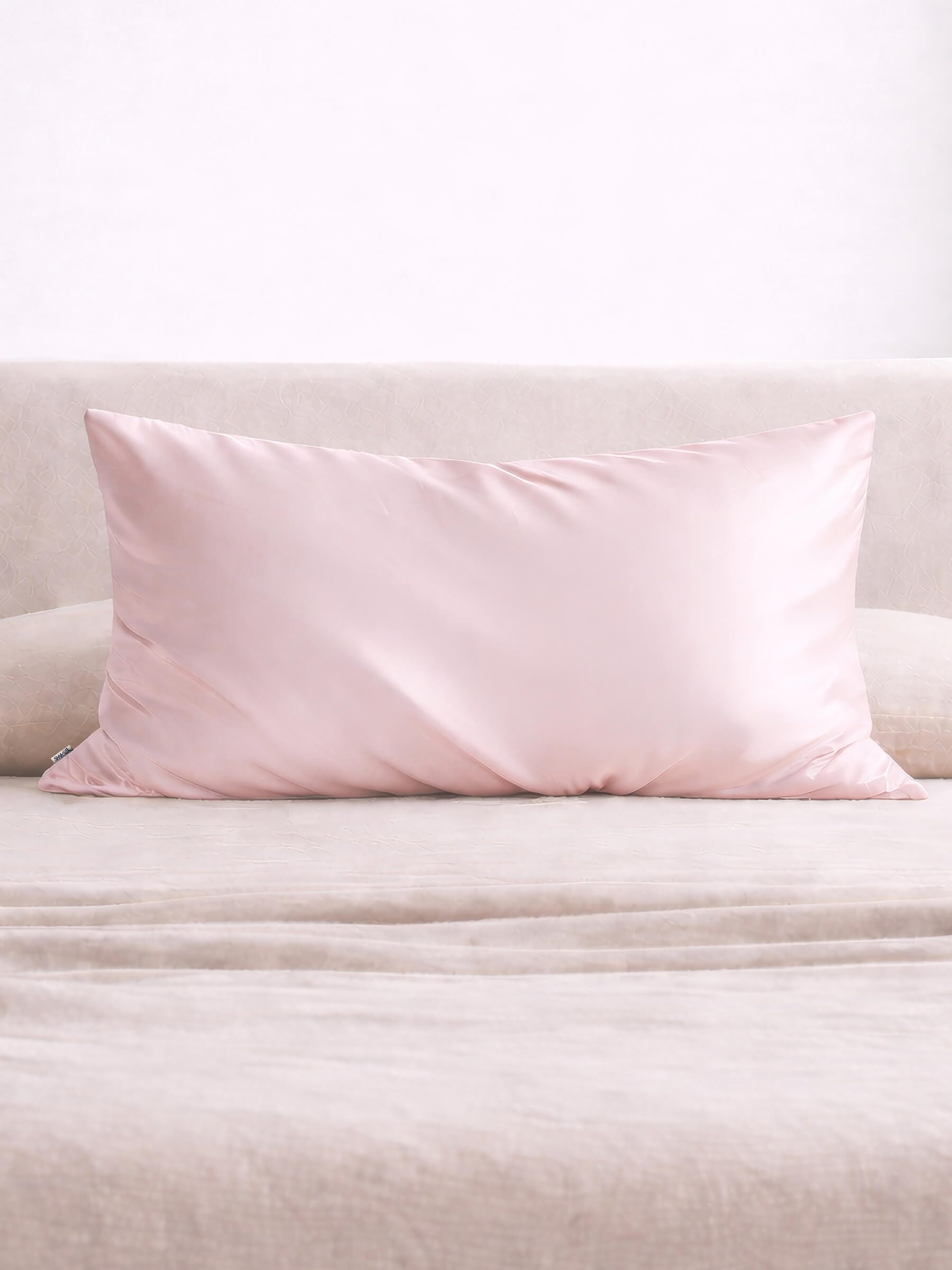 Pink Silk Pillowcase - King Size - Zippered