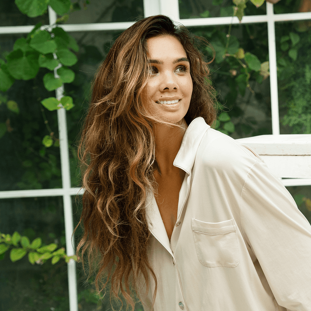 Pearl Cooling Long Sleeve Pant Pyjama Set for Women