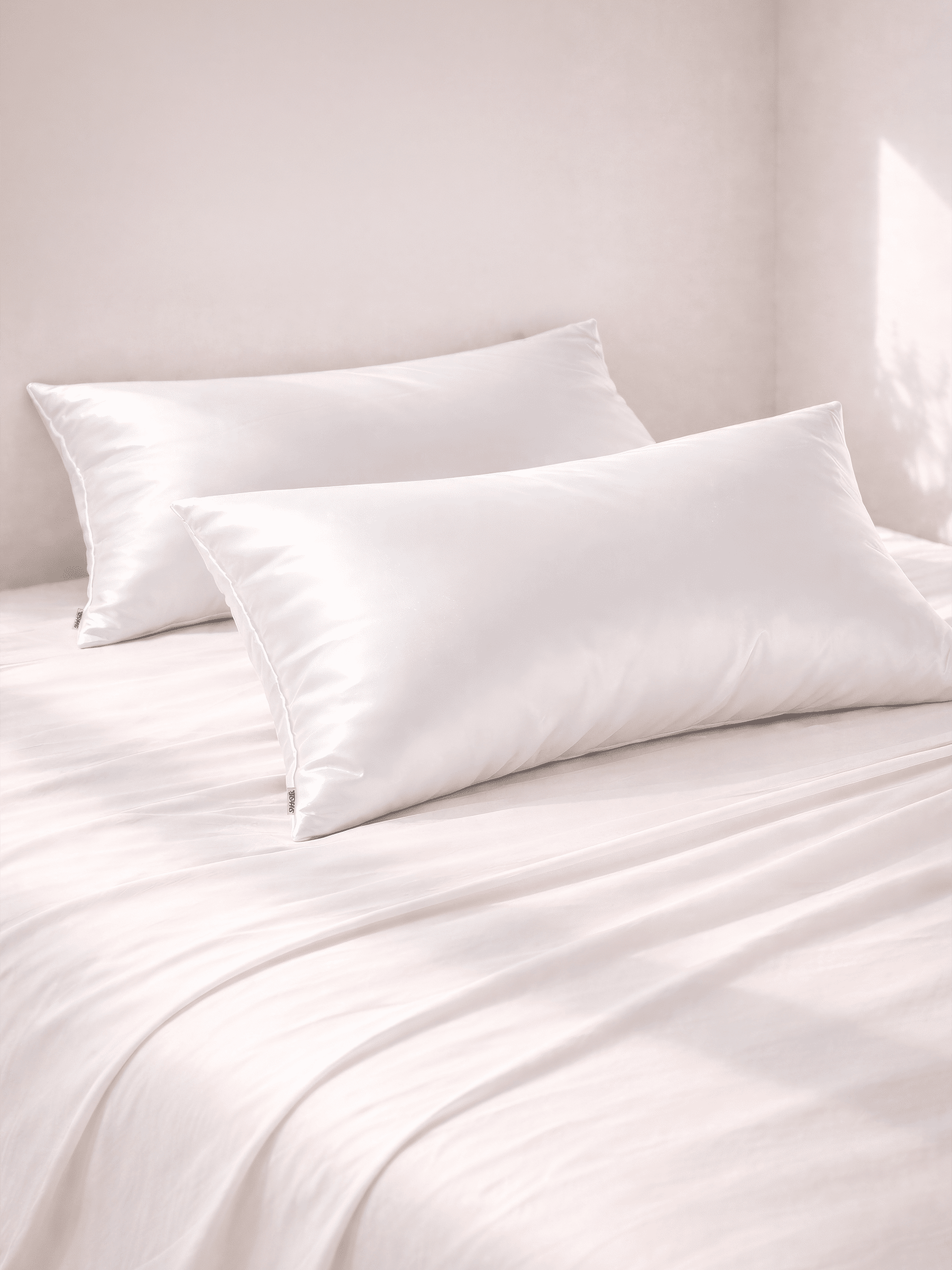 LIMITED EDITION - Pure White 25 Momme Silk Pillowcase - King Size - Zippered