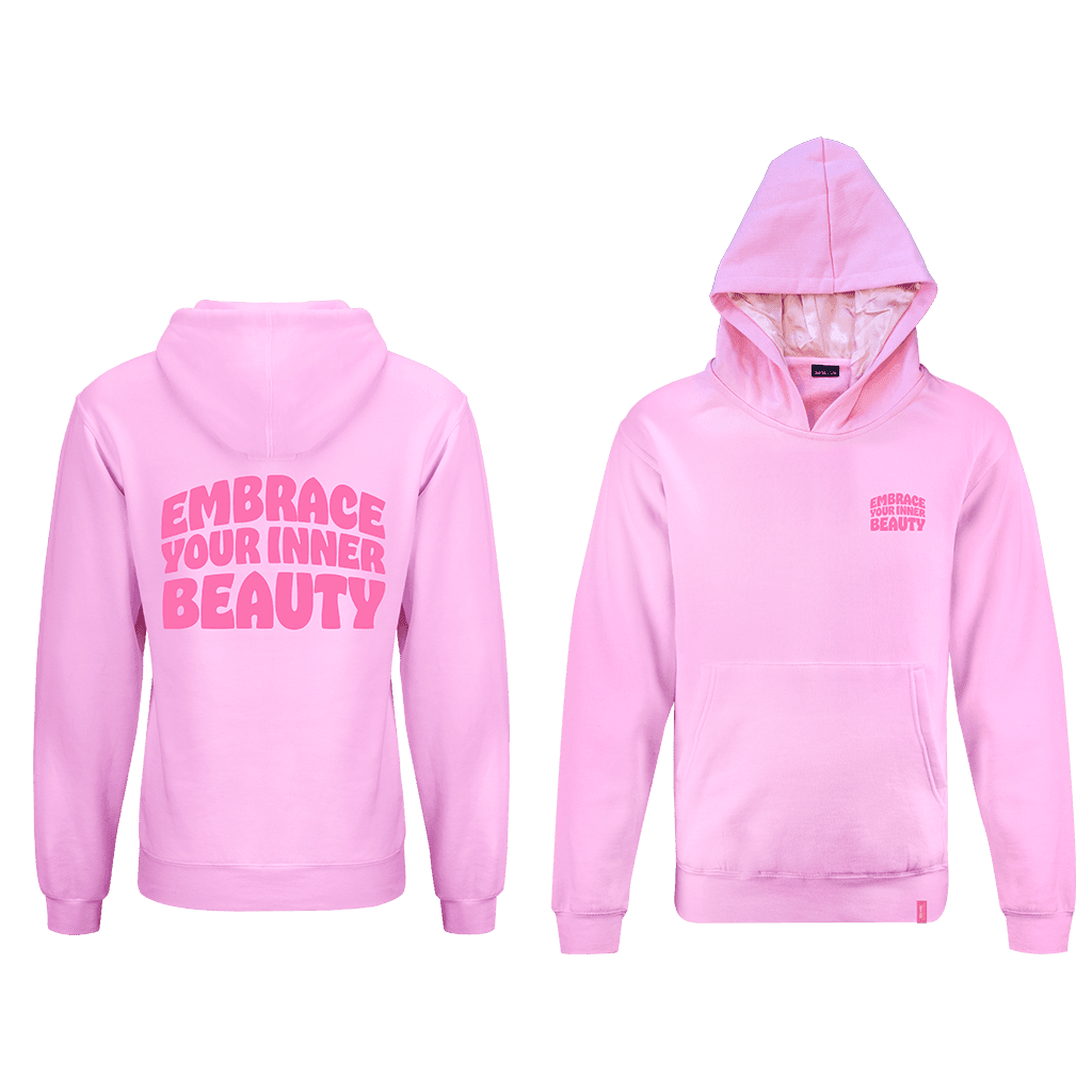 Pink Silk Lined Hoodie - Inner Beauty
