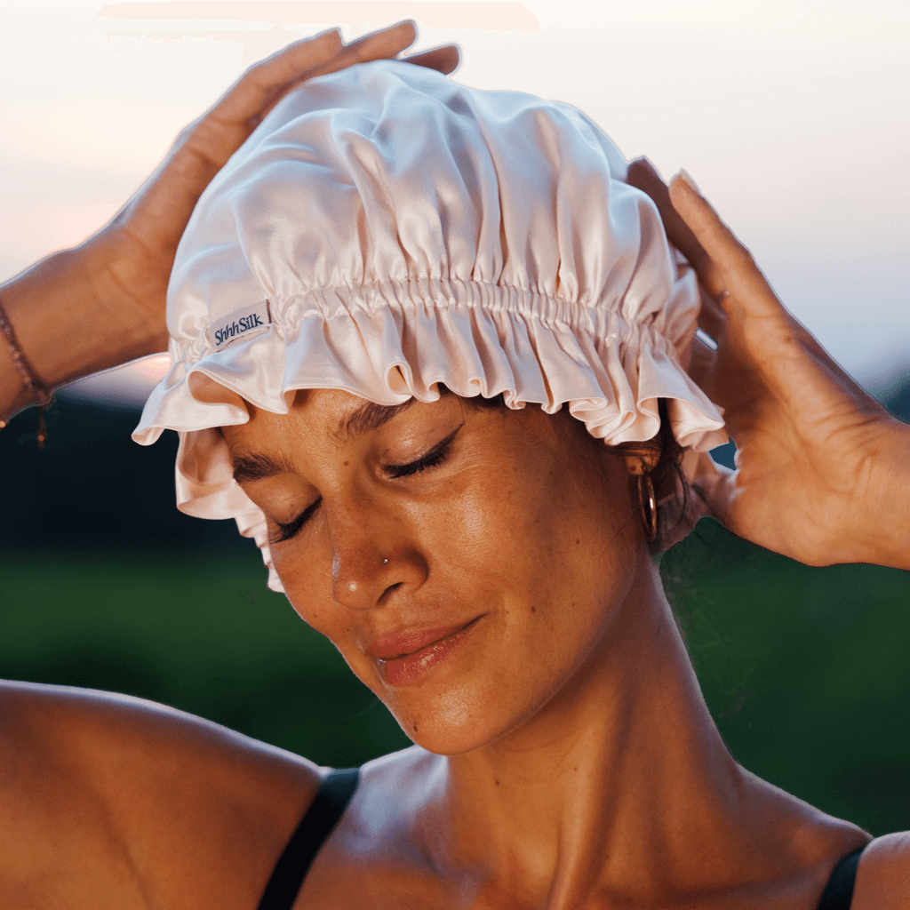 Pink Silk Sleep Bonnet