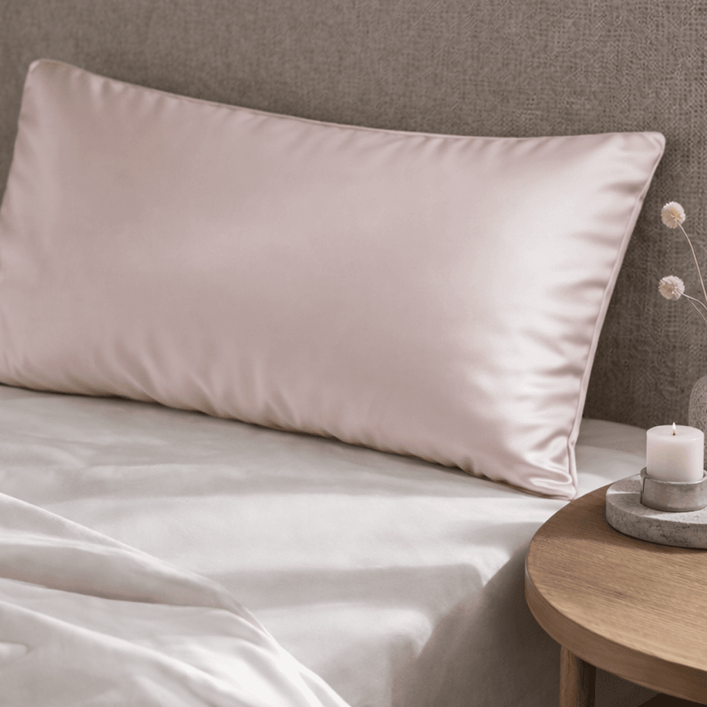 Pink Silk Pillowcase - King Size - Zippered