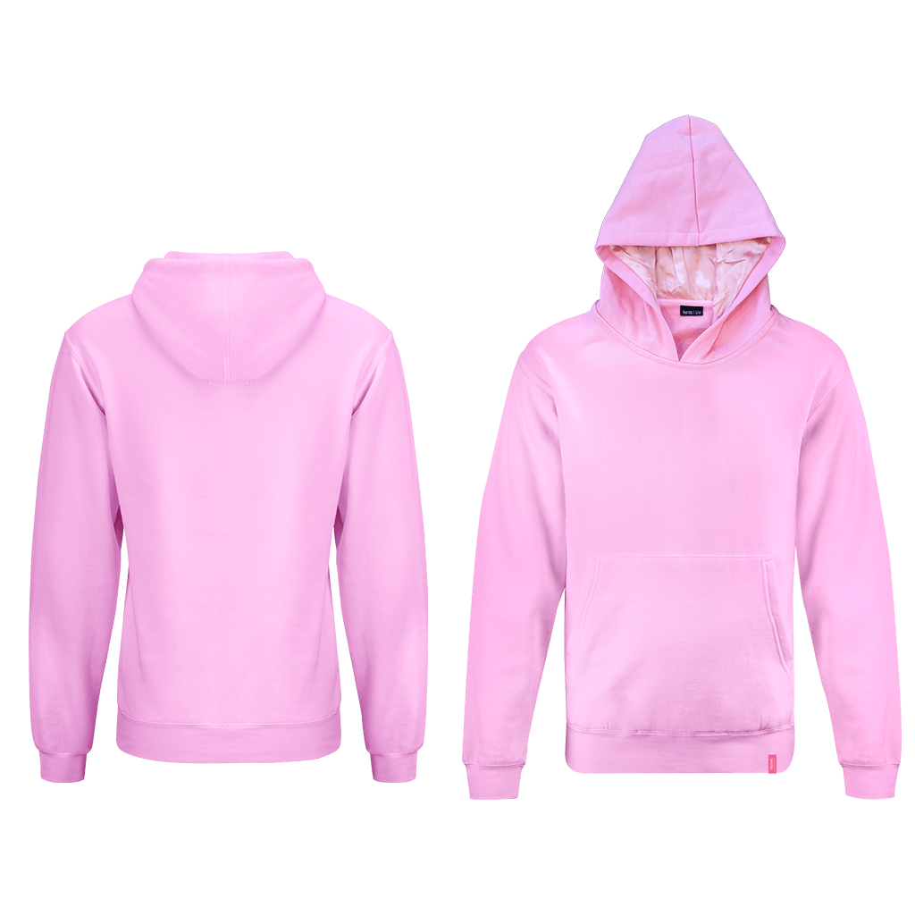 Pink Silk Lined Hoodie