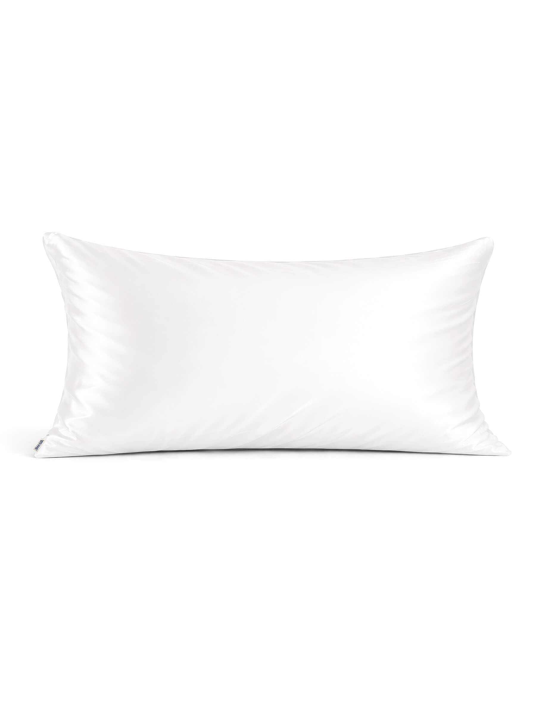 LIMITED EDITION - Pure White 25 Momme Silk Pillowcase - King Size - Zippered