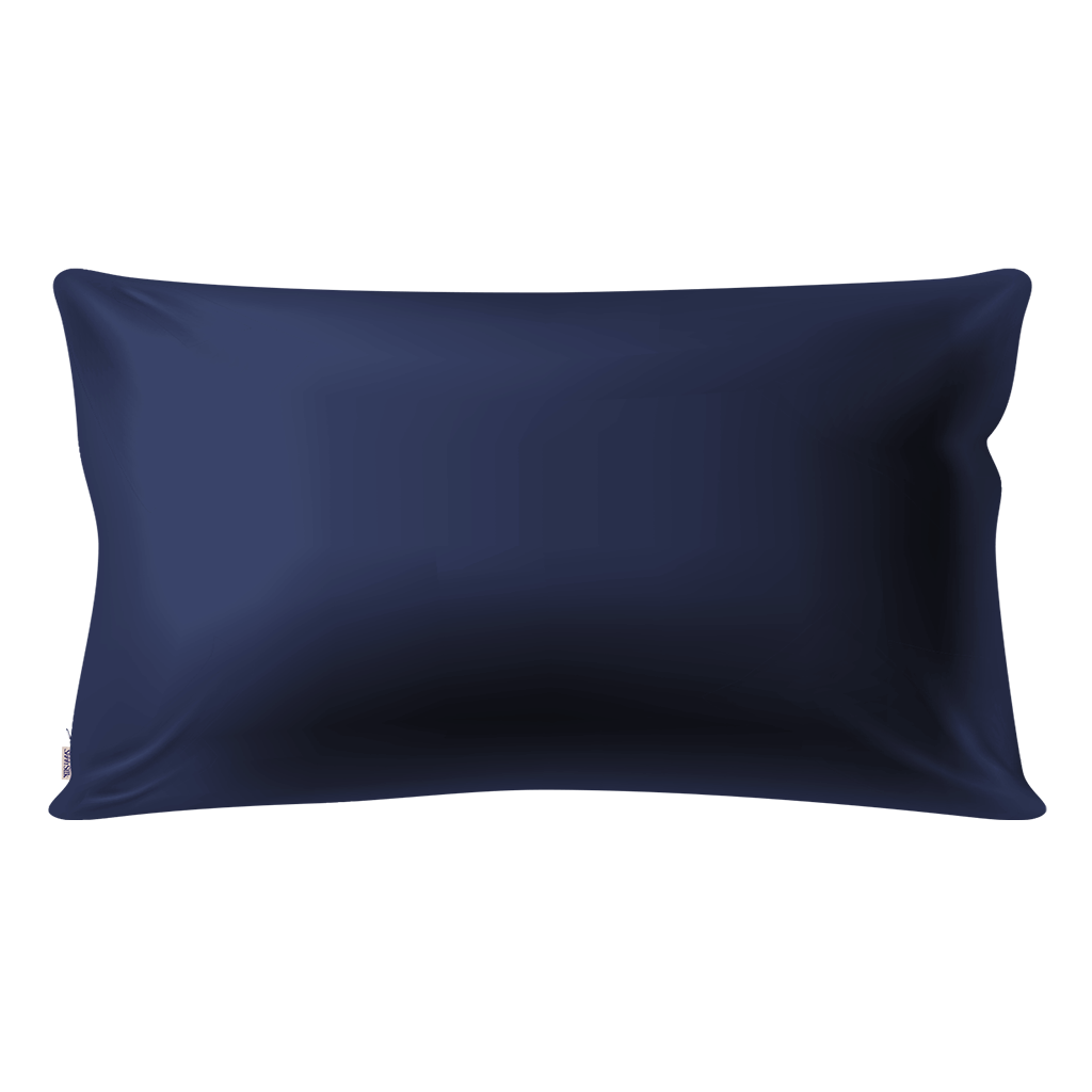 Navy Silk Pillowcase  - King Size - Zippered