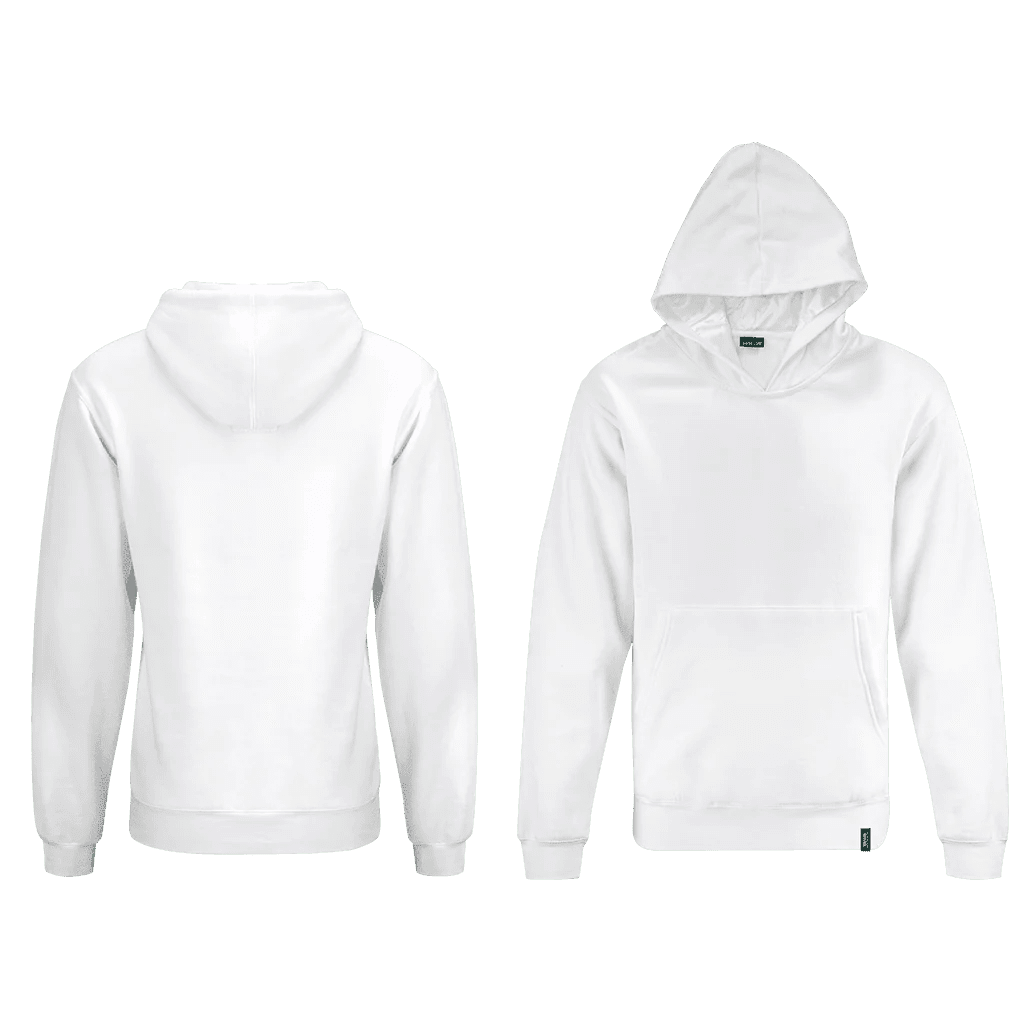 White Silk Lined Hoodie PLAIN