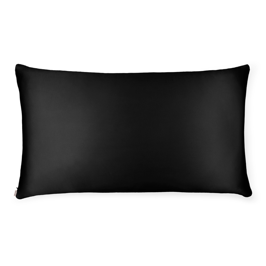 2 Pack Black Silk Pillowcases KS Shhh Silk