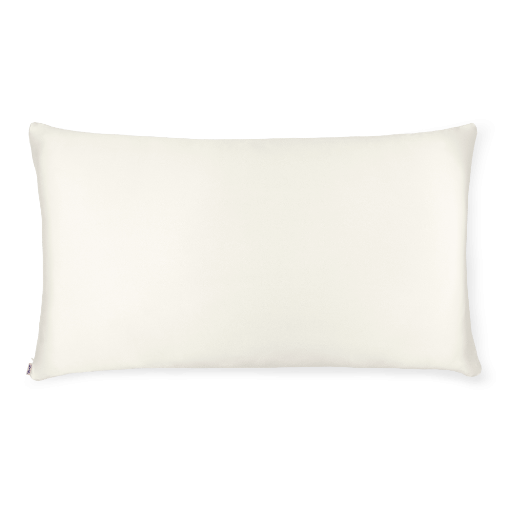 2 Off White Silk Pillowcases - King Size - Zippered