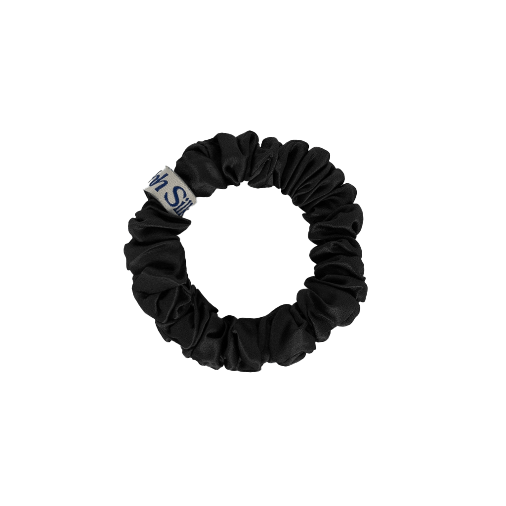 3 Pack Black Medium Silk Scrunchies