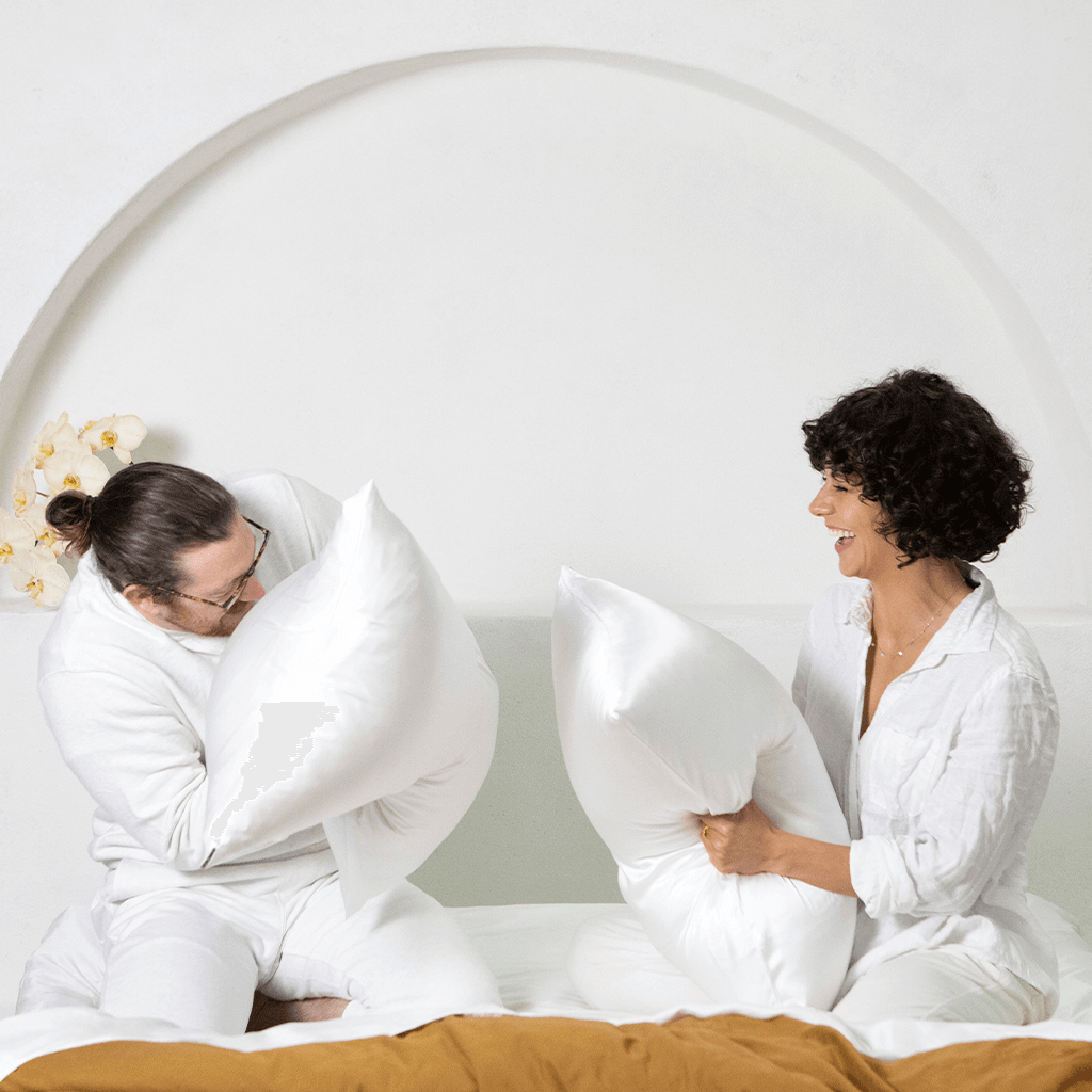 Pure White Silk Pillowcase KS Shhh Silk