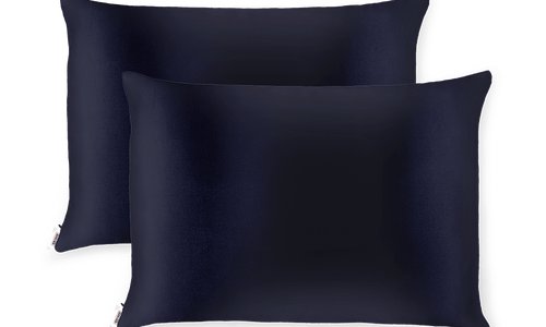 Navy blue silk pillowcase online