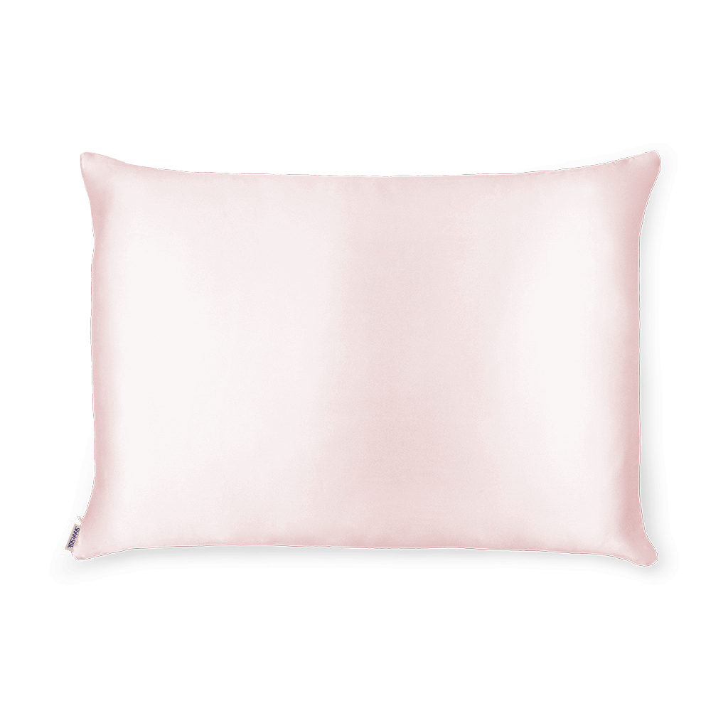 2 Pink Silk Pillowcases - Queen Size - Zippered